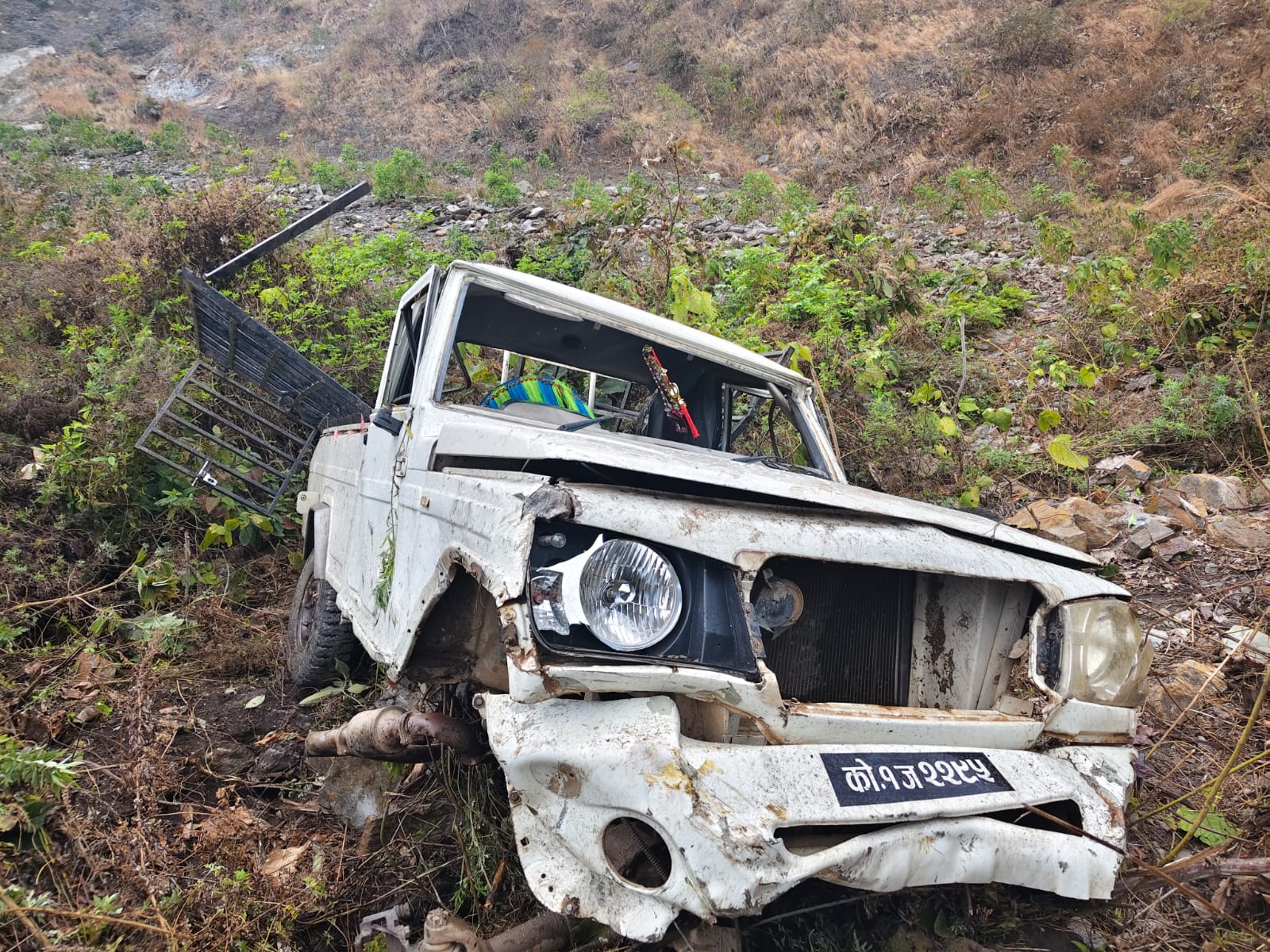 धनकुटामा पिकअप दुर्घटना : ४ जना घाइते